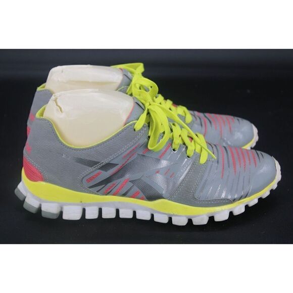 Reebok Realflex 3D FuseFrame Running Shoe Sneaker Womens Sz 8.5 Pink Gray yellow - Picture 1 of 11